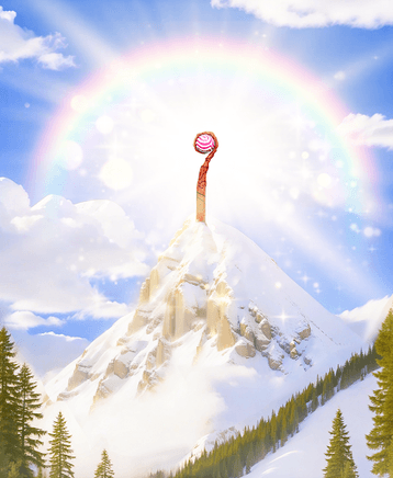 The Holly Lolli Stick above the enchanted mountain