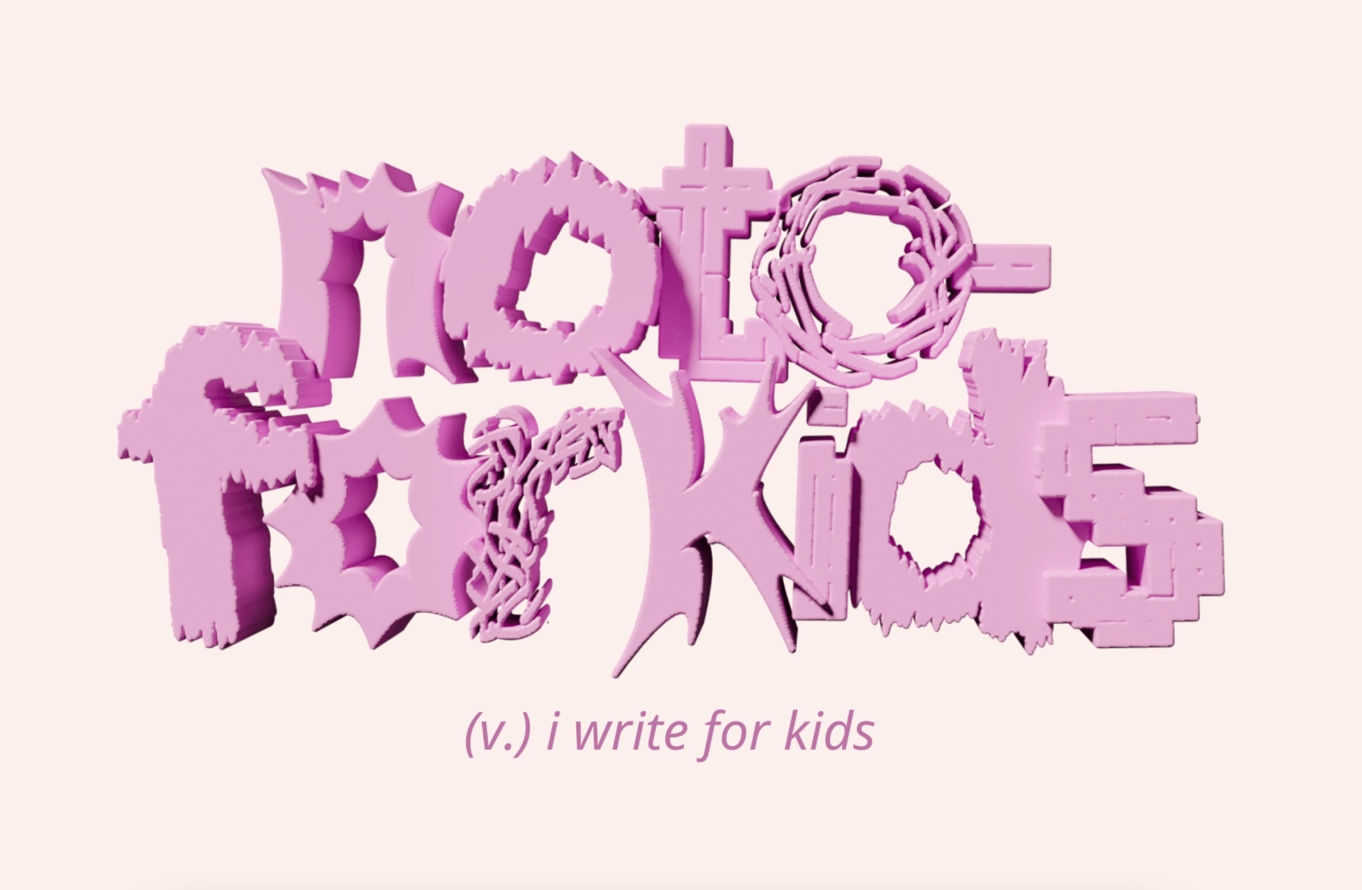 NOTO for Kids typographic project cover